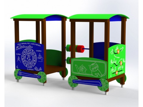 Lauko vaikų žaidimų edukacinis traukinys Tutuu